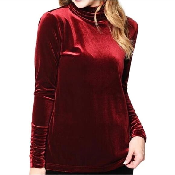 Sno Skins Women's Black Plush Velvet Turtleneck Sweater Size XL Pullover Cozy - Picture 4 of 10